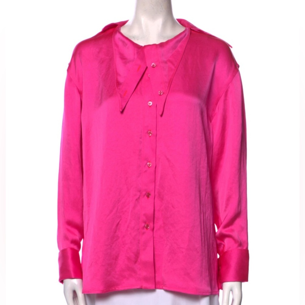 Christopher John Rogers Vibrant Pink Button Down Shirt